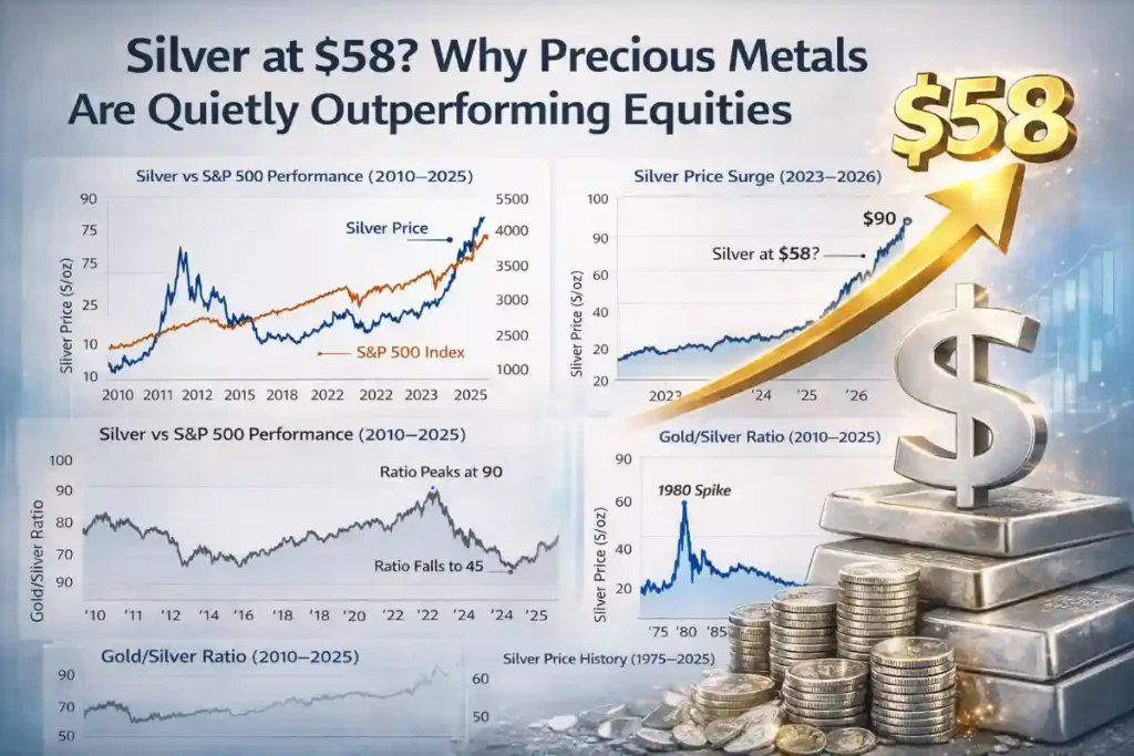 Silver at $58? Why Precious Metals Are Quietly Outperforming Equities