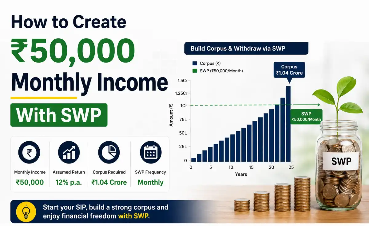 How to Create ₹50,000 Monthly Income With SWP