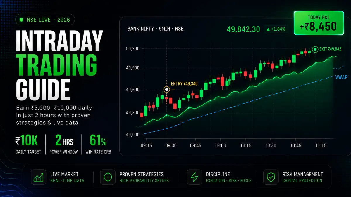 Intraday Trading: How to Earn ₹5,000–₹10,000 in 2 Hours a Day